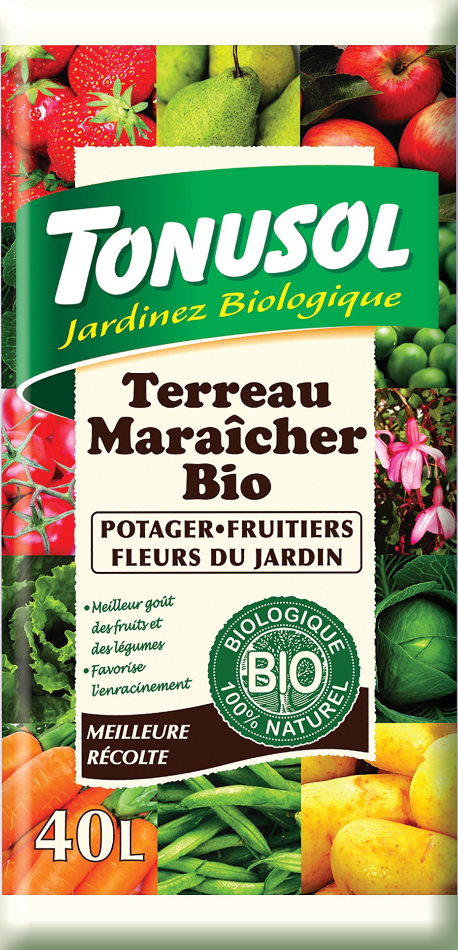 Terreau maraîcher bio 40L - TONUSOL